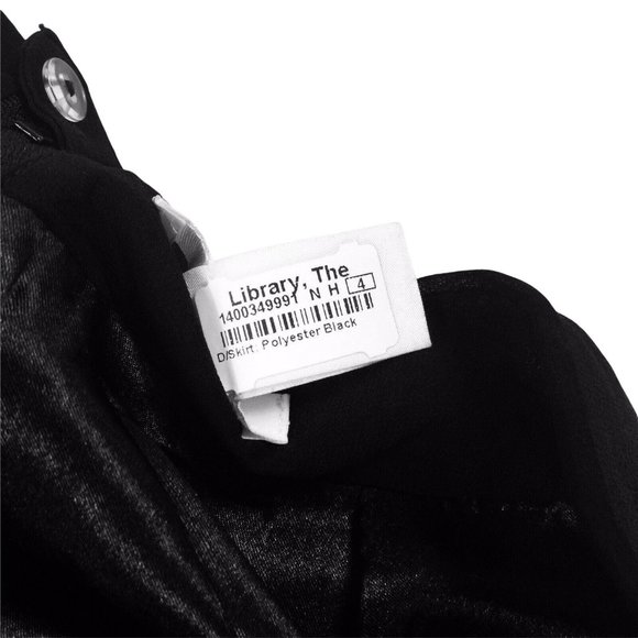 H&M. Silver / Black Sequined Front Striped Short Skirt Sz 6 Lined zippered - Picture 6 of 7